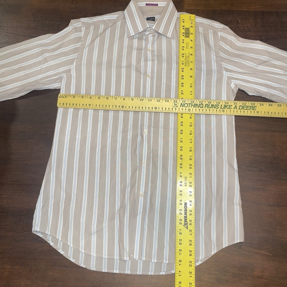 Paul Smith "Artist Stripe" Button Dress Shirt Made In Italy Mens Size 16/41 (L) - Picture 5 of 9